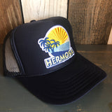 Hermosa Beach FIESTA High Crown Trucker Hat - Navy