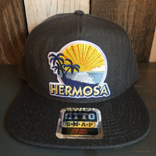 Hermosa Beach FIESTA 5-Panel Mid Profile Snapback Hat - Heather Black