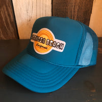 Hermosa Beach HIGH HEAT High Crown Trucker Hat - Turquoise Blue