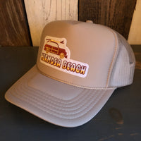 Hermosa Beach WOODIE High Crown Trucker Hat - Khaki