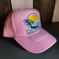 Hermosa Beach FIESTA High Crown Trucker Hat - Pink