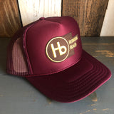 Hermosa Beach THE NEW STYLE High Crown Trucker Hat - Burgundy Maroon