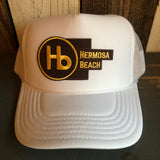 Hermosa Beach THE NEW STYLE High Crown Trucker Hat - White