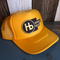 Hermosa Beach THE NEW STYLE High Crown Trucker Hat - Gold