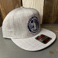 SOUTH BAY SURF (Navy Colored Patch) Premium 5-Panel Mid Profile Snapback Hat - Grey