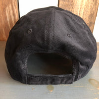 Hermosa Beach CLASSIC LOGO MINI 6 Panel Low Profile Corduroy Baseball Cap - Black