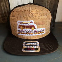 Hermosa Beach WOODIE Premium Cork Trucker Hat (Brown)