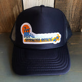 Hermosa Beach GOLDEN HOUR High Crown Trucker Hat - Navy