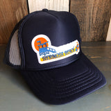 Hermosa Beach GOLDEN HOUR High Crown Trucker Hat - Navy