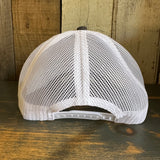 Hermosa Beach THE NEW STYLE 6 Panel Low Profile Mesh Back Trucker Hat - Faded Black/White