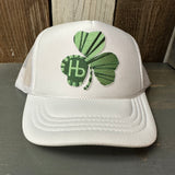 YOUTH 'Limited Edition' GET LUCKY IN HERMOSA Shamrock Trucker Hat - White