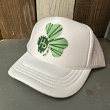 YOUTH 'Limited Edition' GET LUCKY IN HERMOSA Shamrock Trucker Hat - White