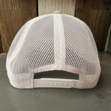 Hermosa Beach SUNBEAMS 6 Panel Low Profile Mesh Back Trucker Hat - Heather Grey/White