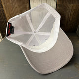 Hermosa Beach SUNBEAMS 6 Panel Low Profile Mesh Back Trucker Hat - Heather Grey/White