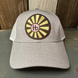 Hermosa Beach SUNBEAMS 6 Panel Low Profile Mesh Back Trucker Hat - Heather Grey/White