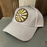 Hermosa Beach SUNBEAMS 6 Panel Low Profile Mesh Back Trucker Hat - Heather Grey/White