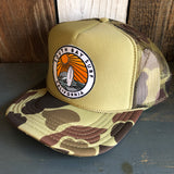 Hermosa Beach SOUTH BAY SURF (Multi Colored Patch) Trucker Hat - CAMOUFLAGE Green/Light Loden/Green