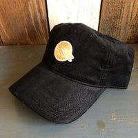 Hermosa Beach CLASSIC LOGO MINI 6 Panel Low Profile Corduroy Baseball Cap - Black