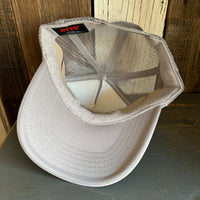 Hermosa Beach THE NEW SYTLE High Crown Trucker Hat - Grey (Curved Brim)