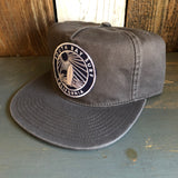 Hermosa Beach SOUTH BAY SURF (Navy Patch) Premium 5-Panel Low Profile Style Dad Hat - Charcoal Grey
