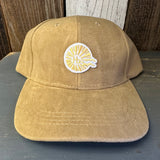 Hermosa Beach CLASSIC LOGO MINI 6 Panel Mid Profile Faux Suede Cap - Khaki