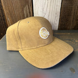 Hermosa Beach CLASSIC LOGO MINI 6 Panel Mid Profile Faux Suede Cap - Khaki