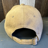 Hermosa Beach CLASSIC LOGO MINI 6 Panel Mid Profile Faux Suede Cap - Khaki