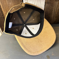 Hermosa Beach CLASSIC LOGO MINI 6 Panel Mid Profile Faux Suede Cap - Khaki