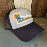 Hermosa Beach GOLDEN HOUR 6 Panel Low Profile Mesh Back Trucker Hat - Navy/Heather Grey