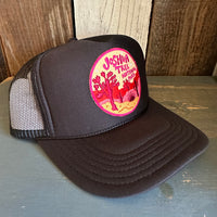 JOSHUA TREE NATIONAL PARK High Crown Trucker Hat - Black (Curved Brim)