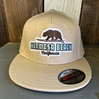Hermosa Beach SURFING GRIZZLY BEAR :: OTTO FLEX 3030 PRO Baseball Hat - Khaki