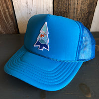 Wilderness Tree Trucker Hat - Neon Blue