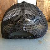 Hermosa Beach SUNBEAMS Low Fitting 6 Panel Low Profile Mesh Back Trucker Hat - Black