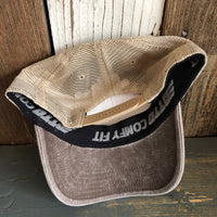 Hermosa Beach AS REAL AS THE STREETS 6 Panel Low Profile Trucker Hat - Dark Brown/Dark Brown/Khaki