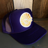 Hermosa Beach CLASSIC LOGO High Crown Trucker Hat - Purple