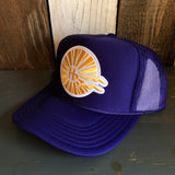Hermosa Beach CLASSIC LOGO High Crown Trucker Hat - Purple