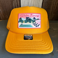 PALM SPRINGS, California High Crown Trucker Hat - Gold