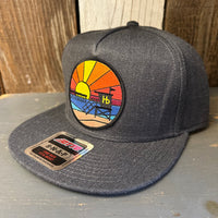 Hermosa Beach OBLIGATORY SUNSET 5-Panel Mid Profile Snapback Hat - Heather Black