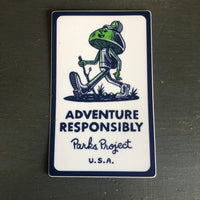 Parks Project - Adventure Responsibly - Individual 4" tall x 2.5 wide Sticker