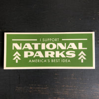 Parks Project - I Support National Parks :: America's Best Idea - Individual 6" wide x 2.5" Tall Sticker