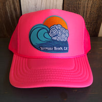 Hermosa Beach TUBULAR Trucker Hat - Neon Pink