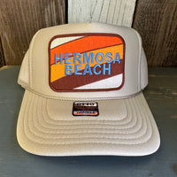 Hermosa Beach GOLF CARTS & YOGA PANTS High Crown Trucker Hat - Khaki