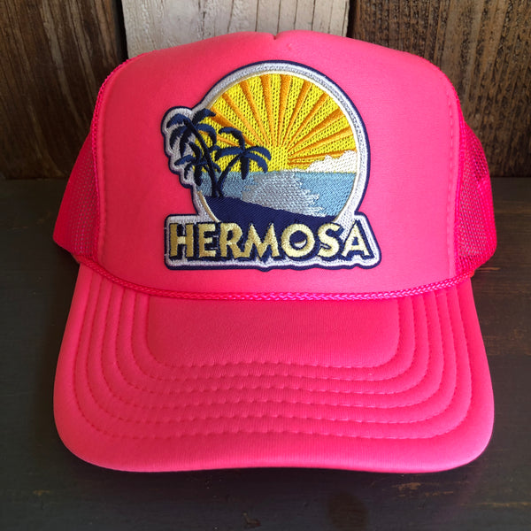 Hermosa Beach FIESTA Trucker Hat - Neon Pink