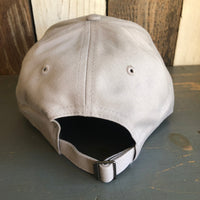 Hermosa Beach CLASSIC LOGO - 6 Panel Low Profile Baseball Cap Adjustable Lightweight Metal Buckle - Grey