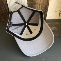 Hermosa Beach CLASSIC LOGO - 6 Panel Low Profile Baseball Cap Adjustable Lightweight Metal Buckle - Grey