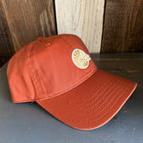 Hermosa Beach CLASSIC MINI LOGO 6 Panel Low Profile Style Dad Hat - Texas Orange