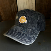 Hermosa Beach CLASSIC MINI LOGO 6 Panel Low Profile Style Dad Hat - Denim Navy