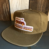Hermosa Beach WOODIE 5 Panel Low Profile Style Dad Hat - Coyote Brown