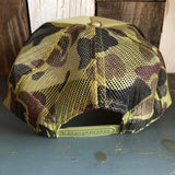 Hermosa Beach CLASSIC LOGO Trucker Hat - CAMOUFLAGE Green/Light Loden/Green