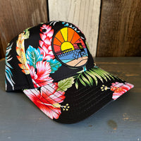 Hermosa Beach OBLIGATORY SUNSET Hawaiian Pattern 6 Panel Low Profile Baseball Cap - A ‘o ia (Curved Brim)